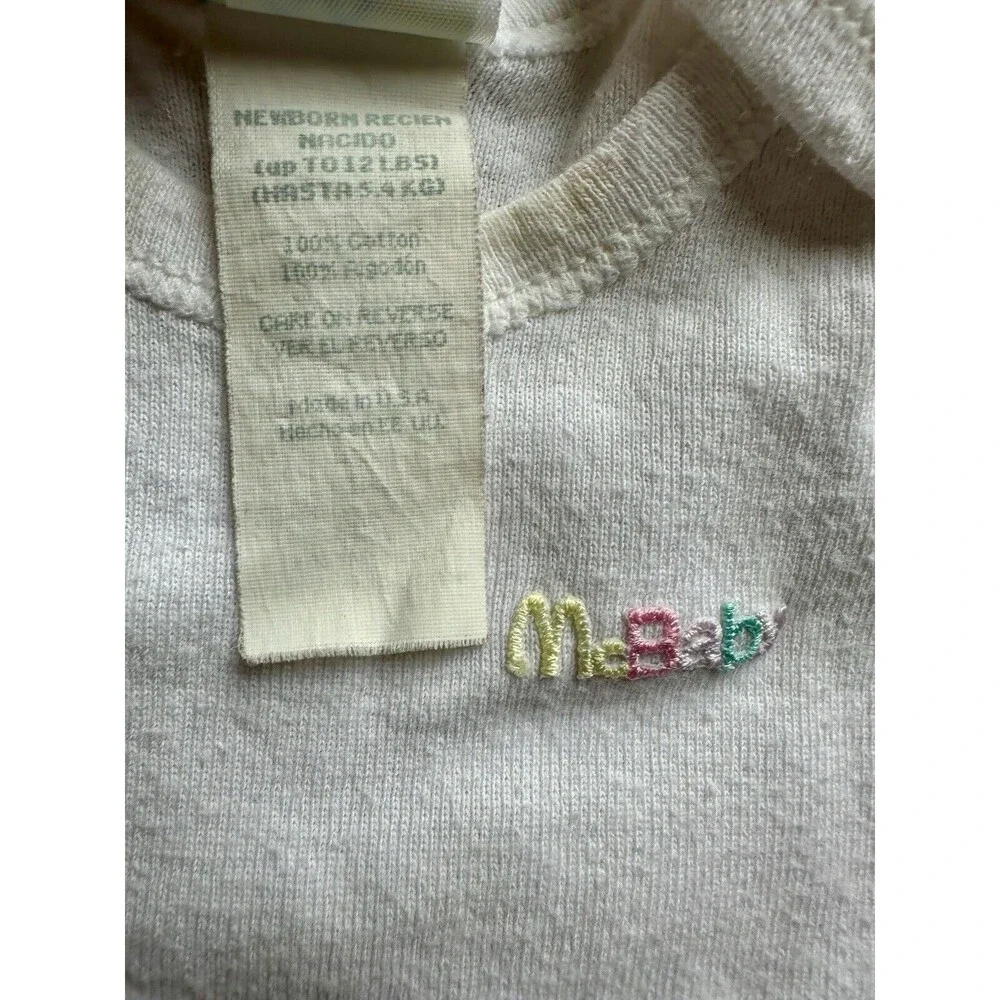 Vintage McBaby‎ McDonalds 90s One Piece White Newborn Snap Short Sleeve Bodysuit